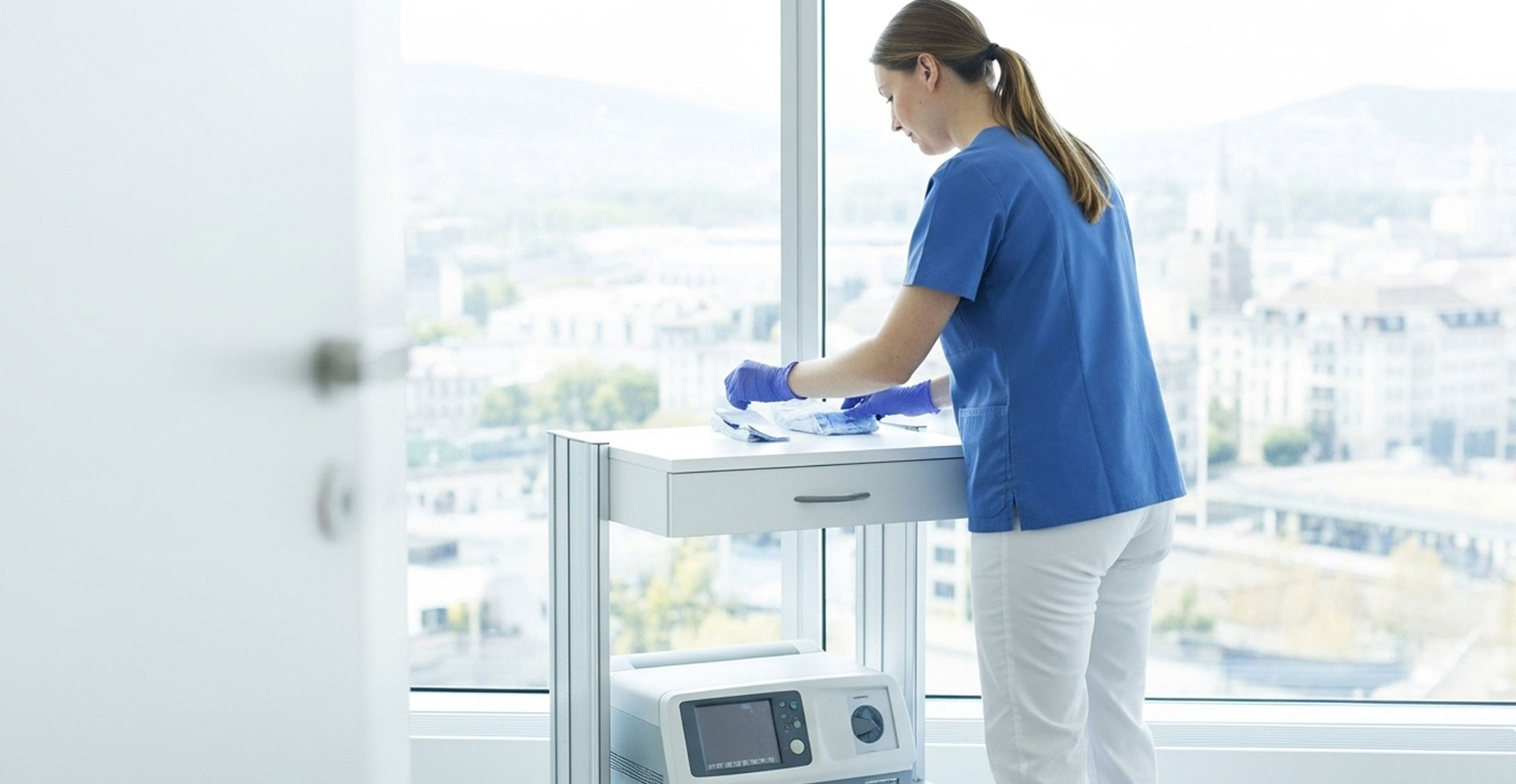 Hospimed - 2.5. Vielzweckwagen - Swingo 45 mit 1 Schublade 10 cm hoch