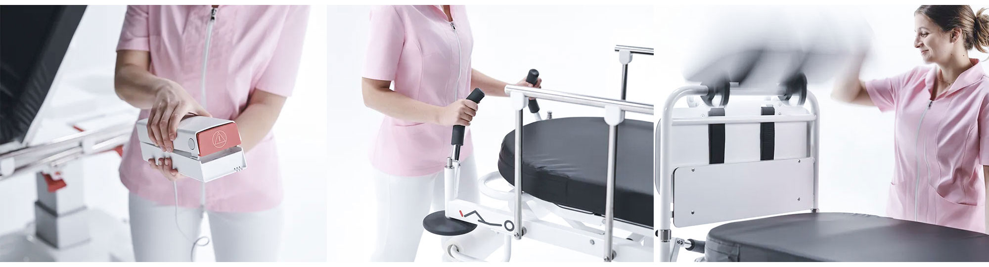 Hospimed - 15.2. Notfallstretcher elektrisch - Patientenstretcher X2 - 4-teilig - B74 cm - elektrisch