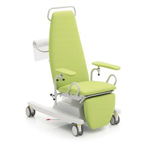 Blutentnahmesessel BON-G, Rollen zentral blockierbar - Polsterfarbe 2394 willow