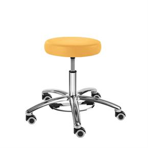 Drehhocker Sella Med Pedes Midi - Polsterfarbe 50 - Gelb
