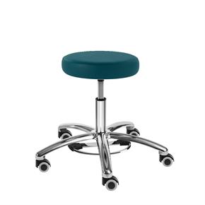 Drehhocker Sella Med Pedes Midi - Polsterfarbe 51-Blaugrün