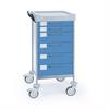 Funktionswagen Claro VIII - 6 Schubladen - Breite 48 cm - H105 cm - Frontfarbe Blau
