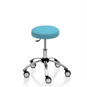 Novak Praxishocker - Fuss sternförmig - mit Rollen - Polsterfarbe 2389 aquamarine