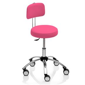 Novak Praxishocker - Fuss sternförmig - mit Rückenlehne und Rollen - Polsterfarbe 4103 fuchsia