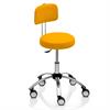 Novak Praxishocker - Fuss sternförmig - mit Rückenstütze und Rollen - Polsterfarbe 4861 pumpkin