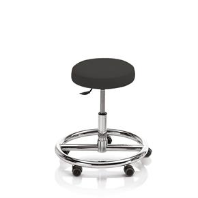 Novak Therapiehocker mit Fussring - mit Rollen - Polsterfarbe 1661 classy