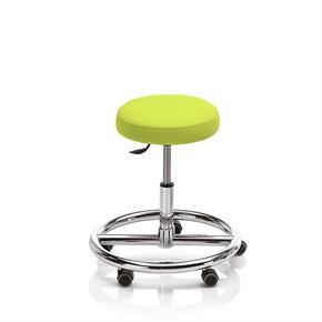 Novak Therapiehocker mit Fussring - mit Rollen - Polsterfarbe 2394 willow