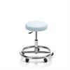 Novak Therapiehocker mit Fussring - mit Rollen - Polsterfarbe 2395 blue moon