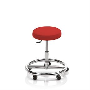 Novak Therapiehocker mit Fussring - mit Rollen - Polsterfarbe 3105 velvet