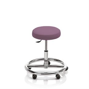 Novak Therapiehocker mit Fussring - mit Rollen - Polsterfarbe 4634 lavanda