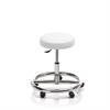 Novak Therapiehocker mit Fussring - mit Rollen - Polsterfarbe 605 snow
