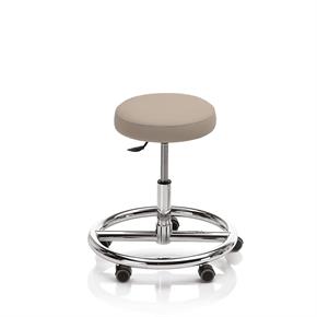 Novak Therapiehocker mit Fussring - mit Rollen - Polsterfarbe 806 hazelnut