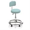 Noval Therapiehocker mit Fussring und Rückenlehne - Rollen - Polsterfarbe 2797 mint