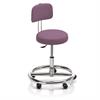 Noval Therapiehocker mit Fussring und Rückenlehne - Rollen - Polsterfarbe 4634 lavanda