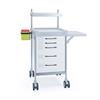 Pflegewagen Claro mini IV - Klapptisch - 5 Schubladen - Breite 48 cm - H90 cm