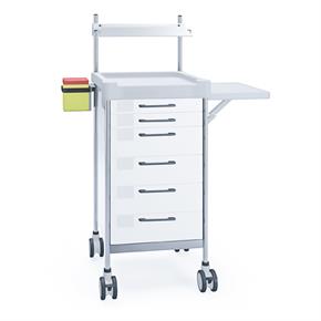 Pflegewagen Claro XI - 6 Schubladen - Klapptisch - Breite 48 cm - H102