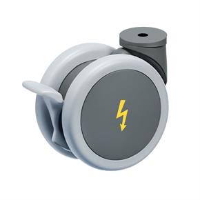 Rollen mit 2 Feststellbremsen - elektrisch leitfähig