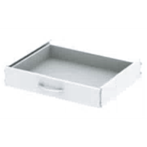 Schublade 10 cm hoch weiss mit Griff / 90cm