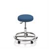 Therapiehocker mit Fussring - mit Rollen - Polsterfarbe 2798 deep sea