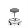 Therapiehocker mit Fussring - mit Rollen - Polsterfarbe 3120 silvery