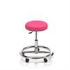 Therapiehocker mit Fussring - mit Rollen - Polsterfarbe 4103 fuchsia