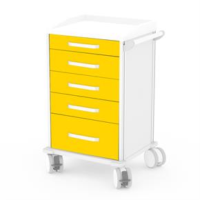 Verband- und Behandlungswagen Amigo IV - Frontfarbe RAL1018 - Zinkgelb