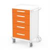 Verband- und Behandlungswagen Amigo IV - Frontfarbe RAL2008 - Hellrotorange