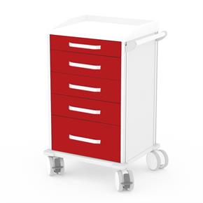 Verband- und Behandlungswagen Amigo IV - Frontfarbe RAL3000 - Feuerrot