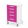 Verband- und Behandlungswagen Amigo IV - Frontfarbe RAL4003 - Erikaviolett