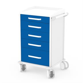 Verband- und Behandlungswagen Amigo IV - Frontfarbe RAL5017 - Verkehrsblau