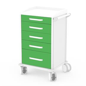 Verband- und Behandlungswagen Amigo IV - Frontfarbe RAL6018 - Gelbgrün