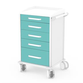 Verband- und Behandlungswagen Amigo IV - Frontfarbe RAL6027 - Lichtgrün