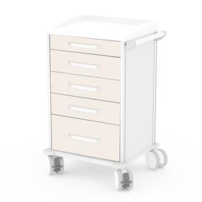 Verband- und Behandlungswagen Amigo IV - Frontfarbe RAL9002 - Grauweiss