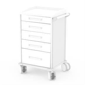 Verband- und Behandlungswagen Amigo IV - Frontfarbe RAL9003 - Signalweiss